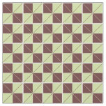 Argyle Checks Green and Brown Fabric
