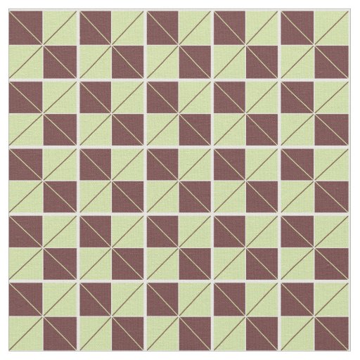 Argyle Checks Green and Brown Fabric