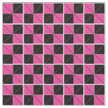 Argyle Checks Pink and Black Fabric