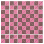 Argyle Checks Pink and Brown Fabric