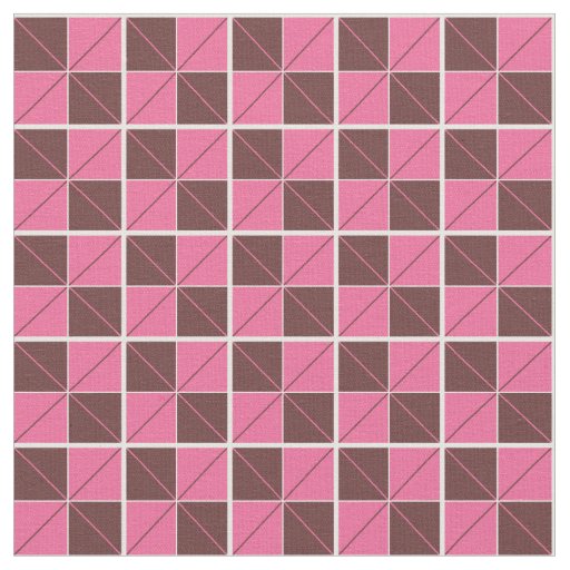 Argyle Checks Pink and Brown Fabric