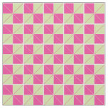 Argyle Checks Pink and Green Fabric