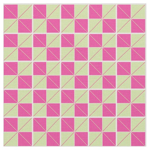 Argyle Checks Pink and Green Fabric