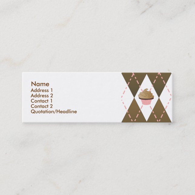 Argyle Cupcakes Mini Business Card (Front)