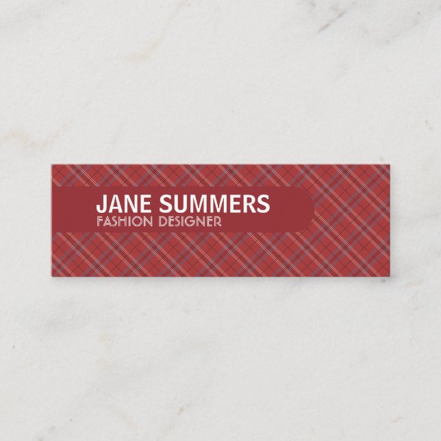Argyle Design Mini Business Card (Front)