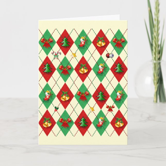 Argyle Diamond Christmas Card (Front)
