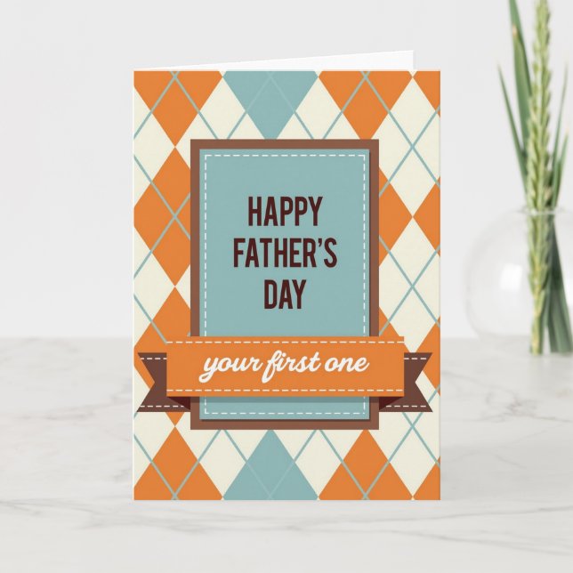 Argyle Fathers Day Card (Front)