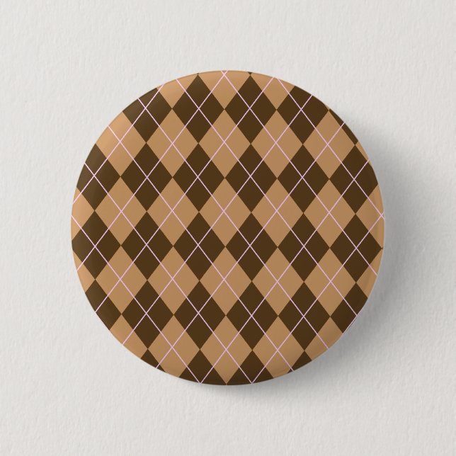 Argyle Flair Pinback Button (Front)