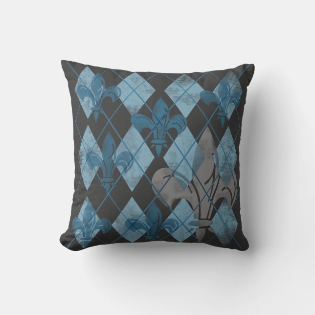 Argyle Fleur de lis Pillows (Front)