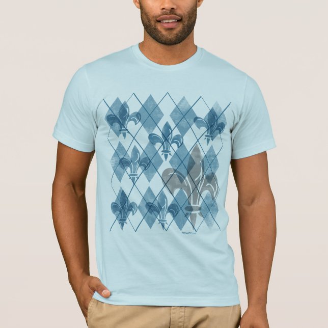 Argyle Fleur de lis T-Shirt (Front)