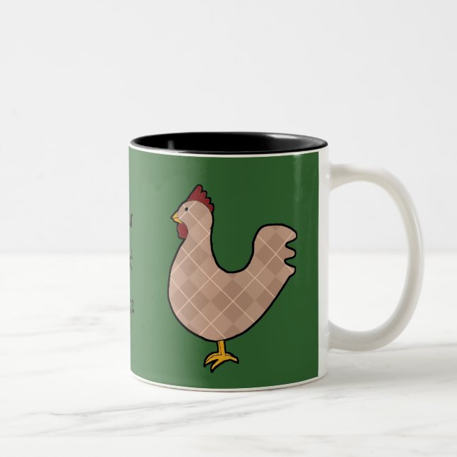 Argyle Folk Art Rooster Mug (Right)