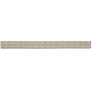 Argyle Mardi Gras yellow purple green Elastic Hair Tie