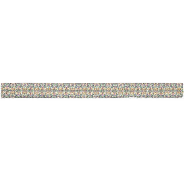 Argyle Mardi Gras yellow purple green Elastic Hair Tie (Unwrapped)