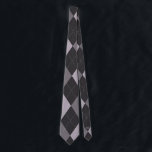 Argyle Monogram Hidden Initial Gray Neck Tie<br><div class="desc">Argyle Monogram Hidden Initial Gray. Diamond shapes in light and dark grays with your initial small and hidden on the inside back. You can delete the initial in the template if not required</div>