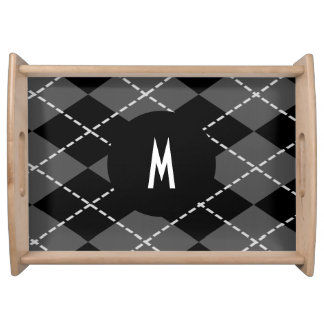 Argyle Monogram Serving Tray