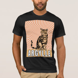 Argyle movie colorful pattern illustration  T-Shirt