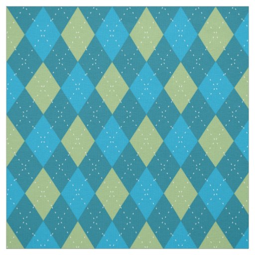 Argyle Pattern Blue Fabric