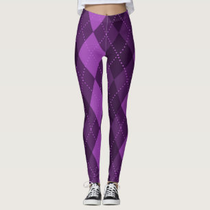 Argyle Pattern - Dark Pink Leggings