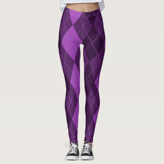 Argyle Pattern - Dark Pink Leggings