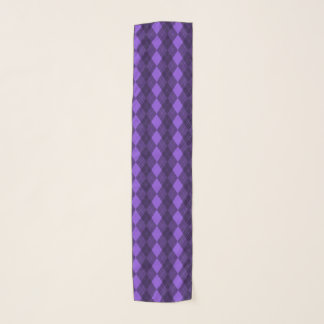 Argyle Pattern - Dark Purple Scarf