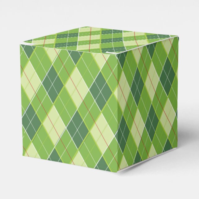 Argyle pattern green golf sport gift box (Front Side)