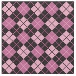 Argyle Pattern in Black and Pink Fabric