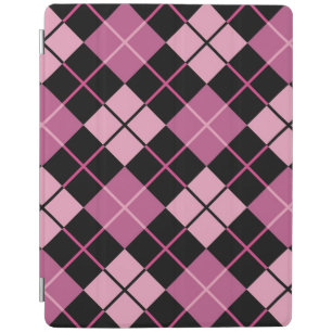 Argyle Pattern in Black and Pink iPad Smart Cover