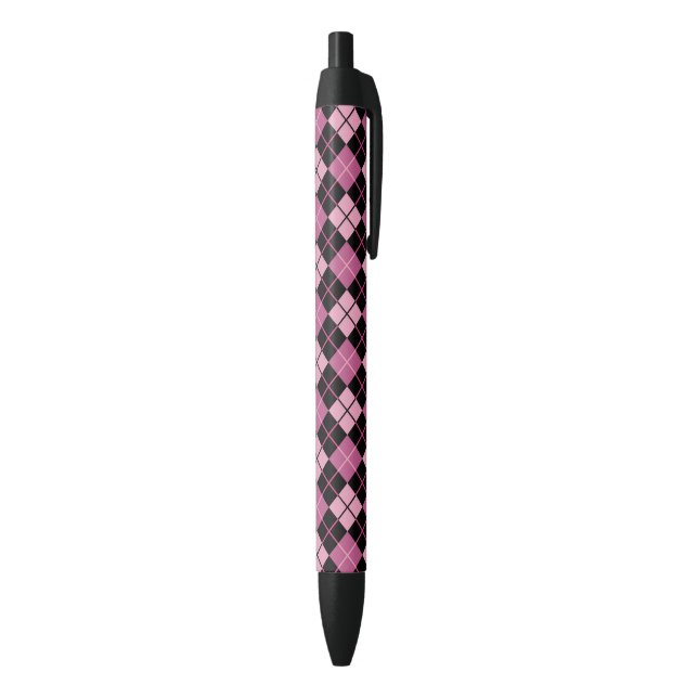 Argyle Pattern in Black and Pink Pen (Bottom (Vertical))