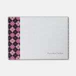 Argyle Pattern in Black and Pink Post-it Notes