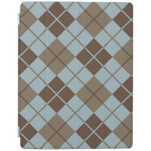 Argyle Pattern in Blue and Taupe iPad Smart Cover