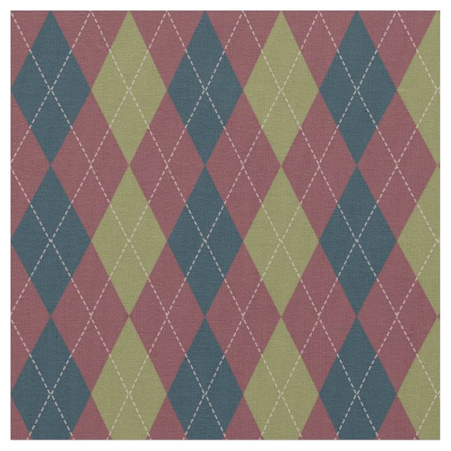 Argyle Pattern in Marsala Fabric (Close Up)
