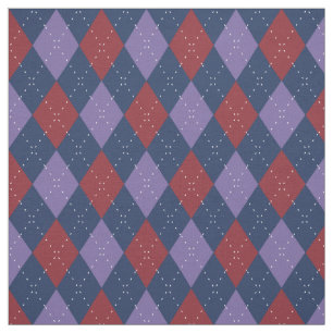 Argyle Pattern Purple and Red Fabric