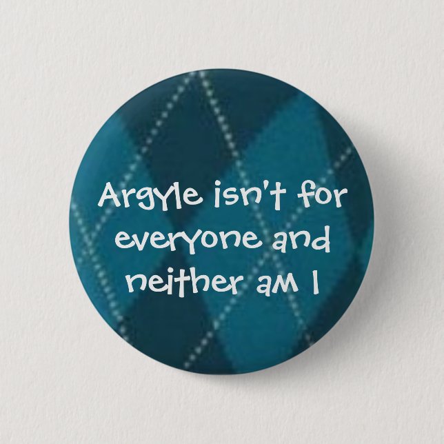 Argyle Pinback Button (Front)