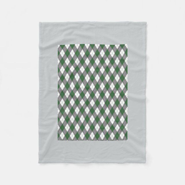 Argyle plaid fleece blanket (Front)