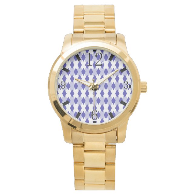 Argyle Plaid Pattern_4A46B0 Watch (Front)