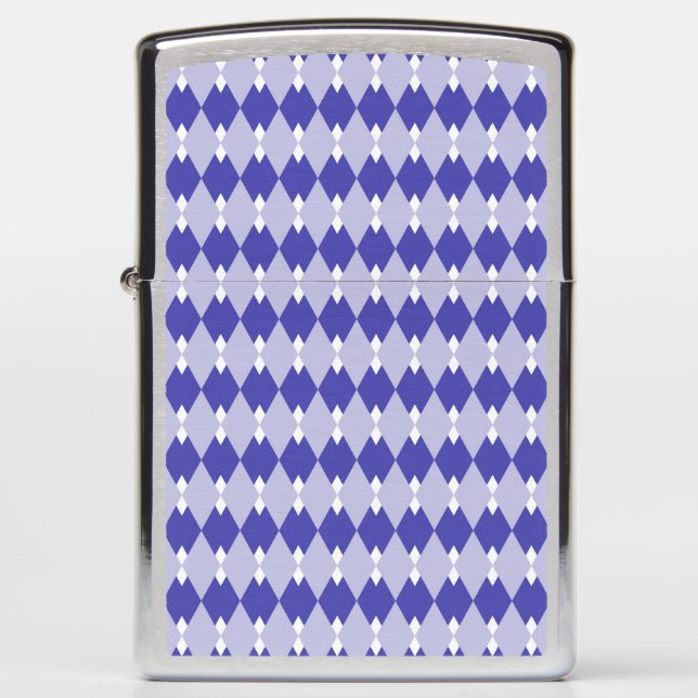 Argyle Plaid Pattern_4A46B0 Zippo Lighter (Front)