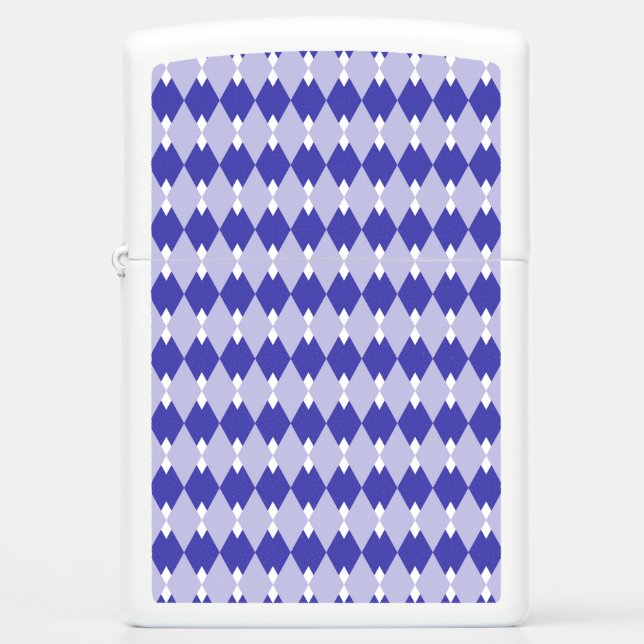 Argyle Plaid Pattern_4A46B0 Zippo Lighter (Front)