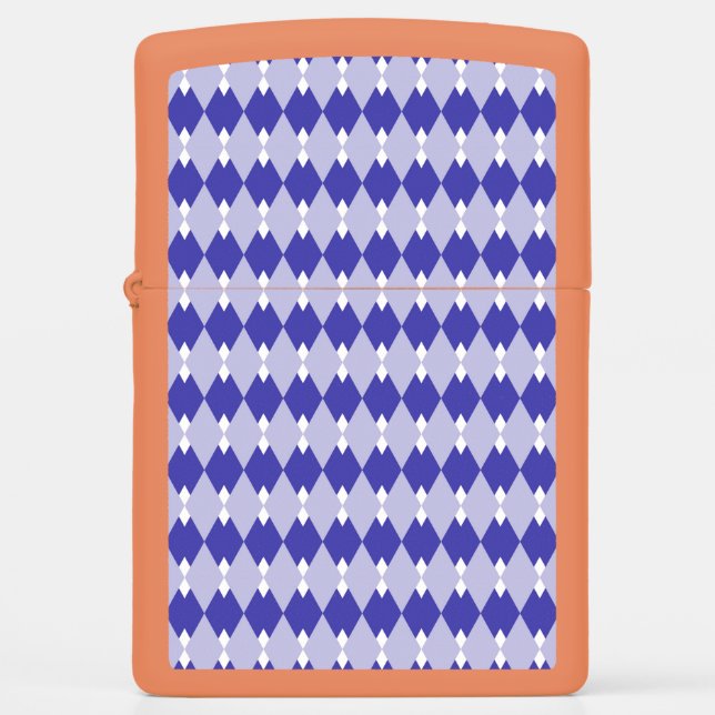 Argyle Plaid Pattern_4A46B0 Zippo Lighter (Front)