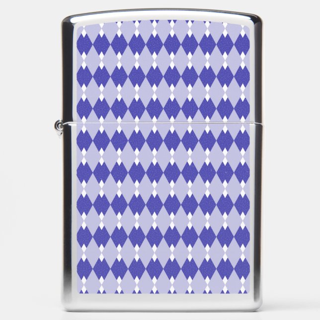 Argyle Plaid Pattern_4A46B0 Zippo Lighter (Front)