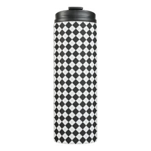 Argyle plaid. Scottish pattern in white and black Thermal Tumbler