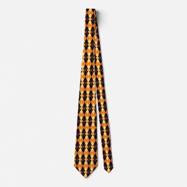 Argyle Pumpkin Neck Tie (Front)