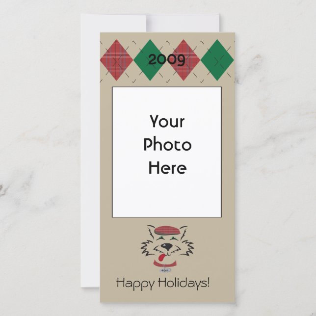 Argyle Scottie Photo card (Front)