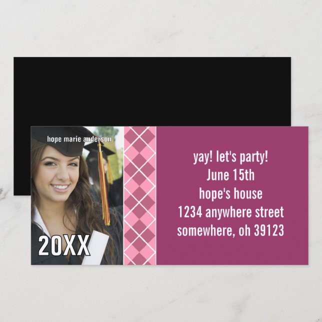 Argyle Senior Pictures 2010 Graduation Invitation (Front/Back)