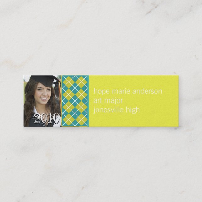 Argyle Senior Pictures Senior Profile Card (Front)