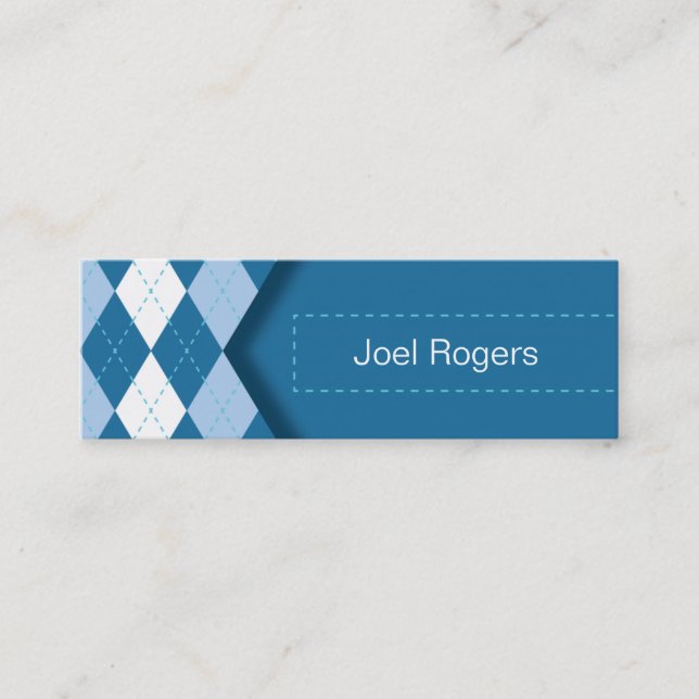Argyle Skinny Business Card (Front)