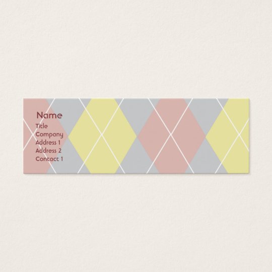 Argyle - Skinny Mini Business Card