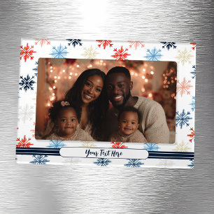 Argyle Snowflakes Magnetic Frame