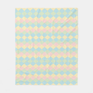 Argyle spring/Easter pastel colored pattern Fleece Blanket