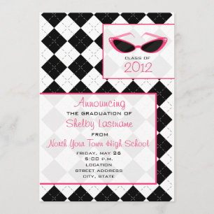 Argyle & Sunglasses 2012 Graduation Announcement