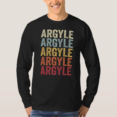 Argyle Texas Argyle TX Retro Vintage Text T_Shirt